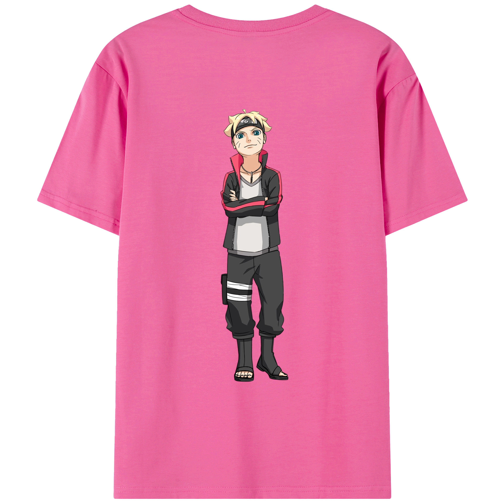 （画像用） NARUTO -ナルト- うずまき ボルト Uzumaki Boruto レディース半袖Tシャツ(バックプリント)